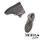 短靴 MODA Luxury 溫暖毛茸翻摺造型牛麂皮厚底短靴－灰 product thumbnail 4