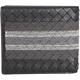 BOTTEGA VENETA Intrecciato 編織羊皮刺繡設計對折短夾(黑色) product thumbnail 4