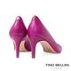 Tino Bellini 巴西進口經典素面圓頭牛皮7CM跟鞋-桃紫 product thumbnail 5