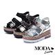 涼鞋 MODA Luxury 夏日個性鏡面條帶厚底涼鞋－銀 product thumbnail 7