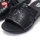 【FitFlop】H-BAR LASER-CUT LEATHER SLIDES 簍空雷射雕刻設計皮革H型夾腳涼鞋-女(靓黑色) product thumbnail 5