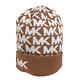 MICHAEL KORS 滿版MK LOGO毛線帽+圍巾二件組禮盒(馬鞍棕) product thumbnail 6