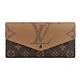 LV M80726 字母印花LOGO撞色設計Monogram Reverse Giant帆布12卡釦式長夾(咖啡x淺咖啡) product thumbnail 2