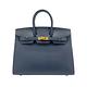 Hermes Birkin Epsom牛皮金釦外縫二用包-25cm(76藍) product thumbnail 2