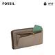 FOSSIL Logan 多層真皮拉鍊RFID防盜長夾-米灰色 SL7831788 product thumbnail 4