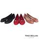 Tino Bellini 巴西進口鑽飾寬版蛇紋領結平底娃娃鞋 _ 黑 product thumbnail 3