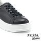 休閒鞋 MODA MODAY 街頭撞色格紋全真皮厚底休閒鞋－黑 product thumbnail 6