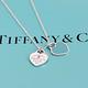 Tiffany&Co. 迷你雙心藍琺瑯鑲鑽925純銀項鍊 product thumbnail 4