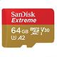 SanDisk 晟碟 (極速升級 全新版) 64GB Extreme MicroSDXC V30 A2 記憶卡 (讀取170MB/s 原廠永久保固) product thumbnail 3