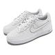 Nike 休閒鞋 Air Force 1 GS 大童鞋 女鞋 白 灰 AF1 小白鞋 灰邊 DX5805-100 product thumbnail 2