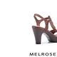 涼鞋 MELROSE 美樂斯 安定感 俐落簡約方釦造型牛皮美型高跟涼鞋－棕 product thumbnail 4
