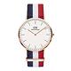 Daniel Wellington DW 手錶 Classic Cambridge 36mm藍白紅織紋錶 絕版 DW00100032 product thumbnail 2