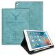 二代筆槽版 VXTRA iPad Air/Air 2/Pro 9.7吋 北歐鹿紋平板皮套 保護套(蒂芬藍綠) product thumbnail 2