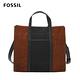 FOSSIL Carmen 麂皮兩用手提包-黑X棕色 ZB1362199 product thumbnail 4