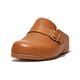 【FitFlop】SHUV BUCKLE-STRAP LEATHER CLOGS 金屬扣環設計木屐鞋-女(淺褐色) product thumbnail 2