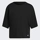 Adidas W FI 3S TEE HE0308 女 短袖上衣 T恤 亞洲版 寬鬆 棉質 舒適 運動 訓練 黑 product thumbnail 4