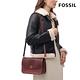 FOSSIL Ainsley 真皮翻蓋斜背包-勃根第酒紅 SHB3068609 product thumbnail 5