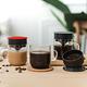 【PO:Selected】丹麥咖啡泡茶兩件組 (咖啡玻璃杯240ml-紅/試管茶格-綠) product thumbnail 3