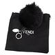 FENDI POM-POM 銀色LOGO狐狸毛球吊飾(黑色) product thumbnail 2