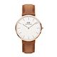 Daniel Wellington DW 手錶 Classic Durham 40mm淺棕真皮皮革錶-白錶盤-玫瑰金框 DW00100109 product thumbnail 2