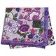 ANNA SUI 繽紛藤蔓花朵圖騰字母LOGO大帕領巾(紫底) product thumbnail 2