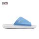 Nike 拖鞋 Jordan Play Slide GS 大童鞋 女鞋 白 水藍 喬丹 泡棉 舒適 DN3596-401 product thumbnail 6