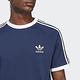 Adidas 3-Stripes Tee IA4850 男 短袖上衣 T恤 亞洲版 復古 休閒 修身 撞色 深藍 白 product thumbnail 4