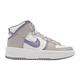 Nike 休閒鞋 Dunk High Up 運動 女鞋 高筒 厚底 皮革 後跟拉環 球鞋穿搭 銀 紫 DH3718-101 product thumbnail 6