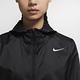 Nike 外套 ESS Running JKT 女款 運動休閒 連帽外套 防風 風衣外套 黑 銀 CU3218010 product thumbnail 5