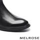 中筒靴 MELROSE 經典簡約時尚牛皮皺褶低跟中筒靴－黑 product thumbnail 6