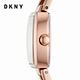 DKNY Crosswalk 經典交叉晶燦方錶不鏽鋼手腕錶 玫瑰金不鏽鋼鍊帶 22MM NY2937 product thumbnail 3