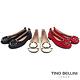 Tino Bellini 雅緻環飾真皮平底娃娃鞋_ 米白 product thumbnail 3