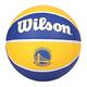 WILSON NBA隊徽系列21 勇士隊橡膠籃球#7-室外 7號球 威爾森 WTB1300XBGOL 藍黃白 product thumbnail 2