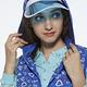 【Lynx Golf】女款防潑水內刷毛愛心印花可拆可調節式連帽無無袖背心-寶藍色 product thumbnail 6