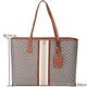 TORY BURCH GEMINI LINK CANVAS 塗層帆布肩背拉鍊托特包(棕色) product thumbnail 6