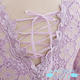 V領露背綁帶蕾絲喇叭袖洋裝 (紫色)-Angel Love product thumbnail 5