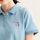 Arnold Palmer -女裝-左胸線條品牌LOGO刺繡POLO衫-天空藍 product thumbnail 3