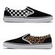 Vans 休閒鞋 V98CF A and C Slip On 男女鞋 套入式 懶人鞋 內外側不同 棋盤格 豹紋 黑 白 6124240001 product thumbnail 3