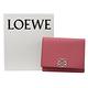 LOEWE 金屬LOGO牛皮三折釦式零錢短夾(深粉色) product thumbnail 9