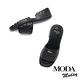 拖鞋  MODA MODAY 知性菱格紋羊皮高跟拖鞋－黑 product thumbnail 5