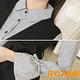 假兩件拼接條紋綁帶長袖洋裝 (黑色)-ROANN product thumbnail 3