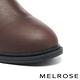 短靴 MELROSE 美樂斯 沉穩時尚雙拉鍊牛皮圓頭低跟短靴－咖 product thumbnail 6