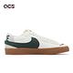 Nike 休閒鞋 Blazer Low 77 Jumbo WNTR 男鞋 米白 綠 大勾 縫線 膠底 DR9865-101 product thumbnail 3