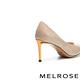高跟鞋 MELROSE 極簡時尚壓格紋牛漆皮金屬鍍跟尖頭高跟鞋－杏 product thumbnail 4