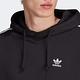 adidas 上衣 男款 長袖上衣 帽T 運動 三葉草 國際碼 3-STRIPES HOODY 黑 IM2088 product thumbnail 5