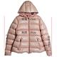 MONCLER RHIN Giubbotto 系列經典羽絨車縫鮭魚粉連帽外套(3號/女款) product thumbnail 2