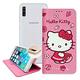 三麗鷗授權 Hello Kitty Samsung A70 櫻花吊繩款彩繪側掀皮套 product thumbnail 2