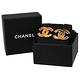 CHANEL 質感半透琥珀CC LOGO造型貼耳針式耳環(金) product thumbnail 5