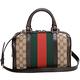 GUCCI Vintage Web 經典緹花兩用波士頓包(小/咖啡色) product thumbnail 3