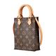 LV M69442 PETIT SAC PLAT花紋LOGO Monogram帆布手提斜背包(咖啡) product thumbnail 2